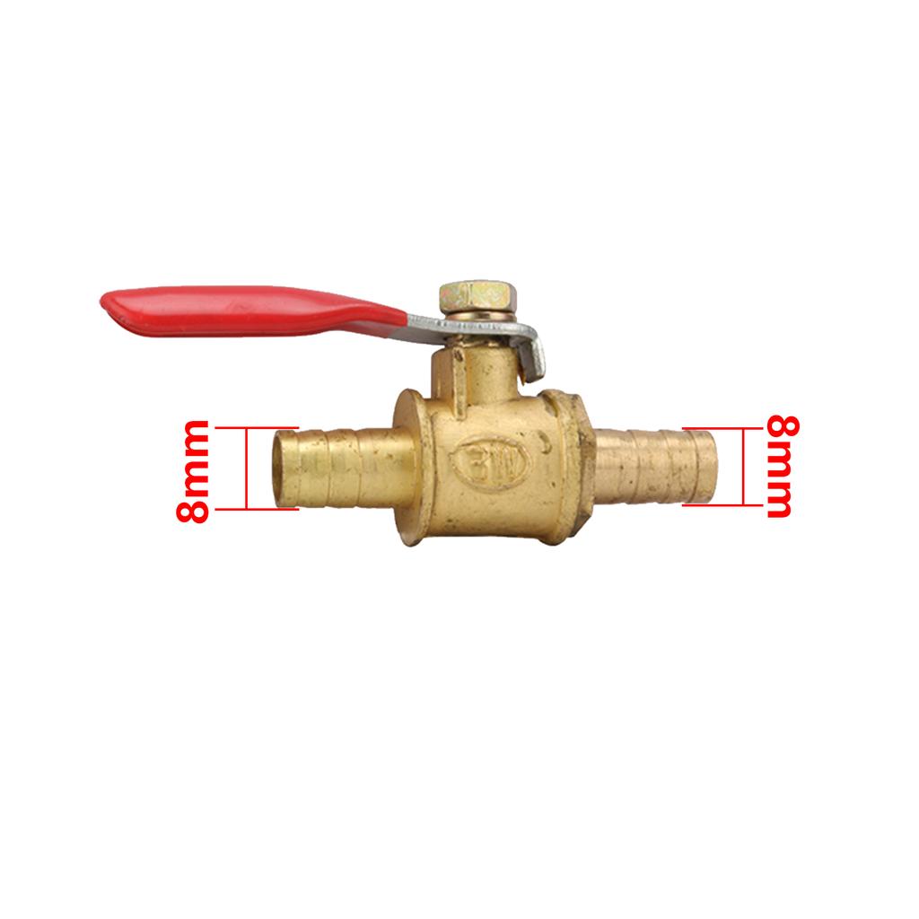 Brass Ball Valve 1/8" 1/4" 3/8" 1/2" Male Thread*6/8/10/12mm Barb Pipe Tail Water Connector Shut Off Waterstop Water Controller