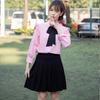 Women's College Style Long-Sleeve Shirt Dress - 2022 Spring Collection