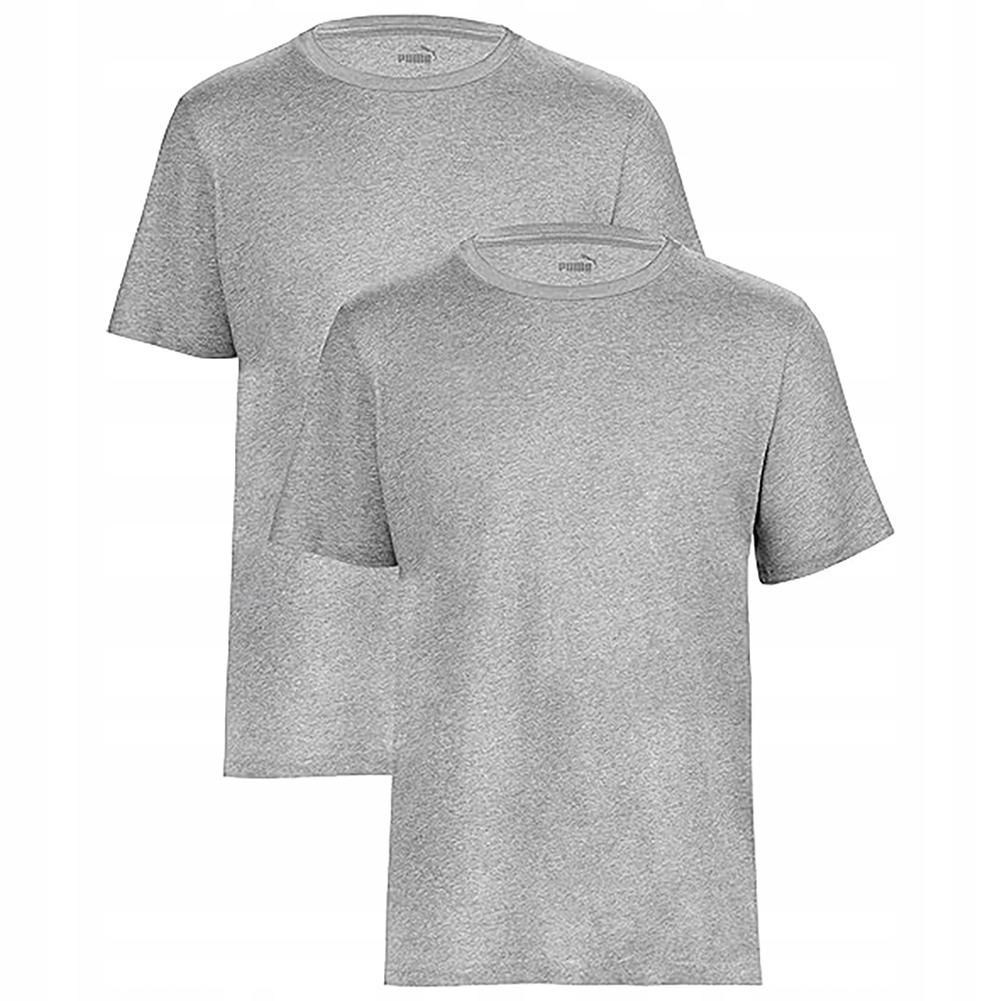 Y7749 Men'S Tshirt Short Sleeve Cotton Grey Puma Size M