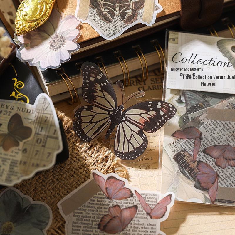 Time Series Paper Trace Sticker Pack - 6 Styles for Journaling, Collage, and DIY Decoration