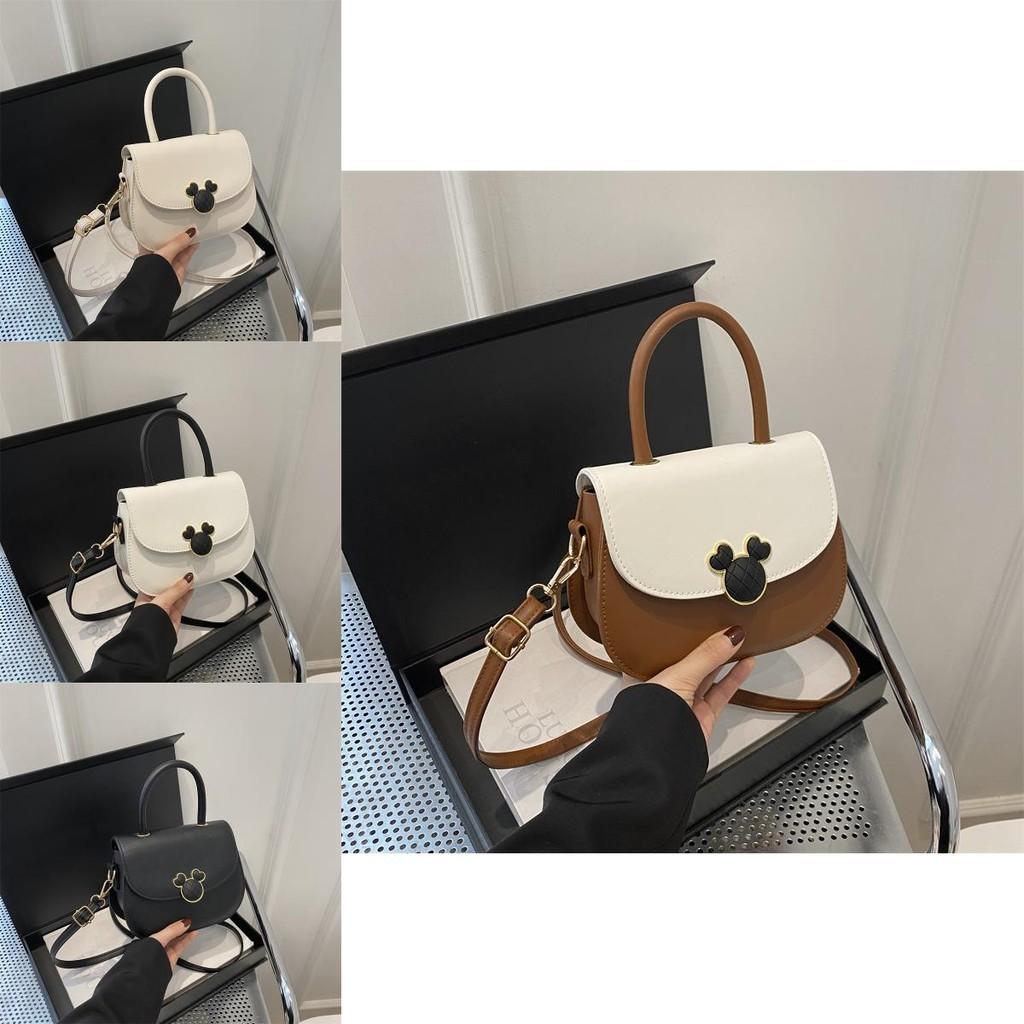 Stylish Street Trend Pu Saddle Bag For Women With Chic Color Contrast Design