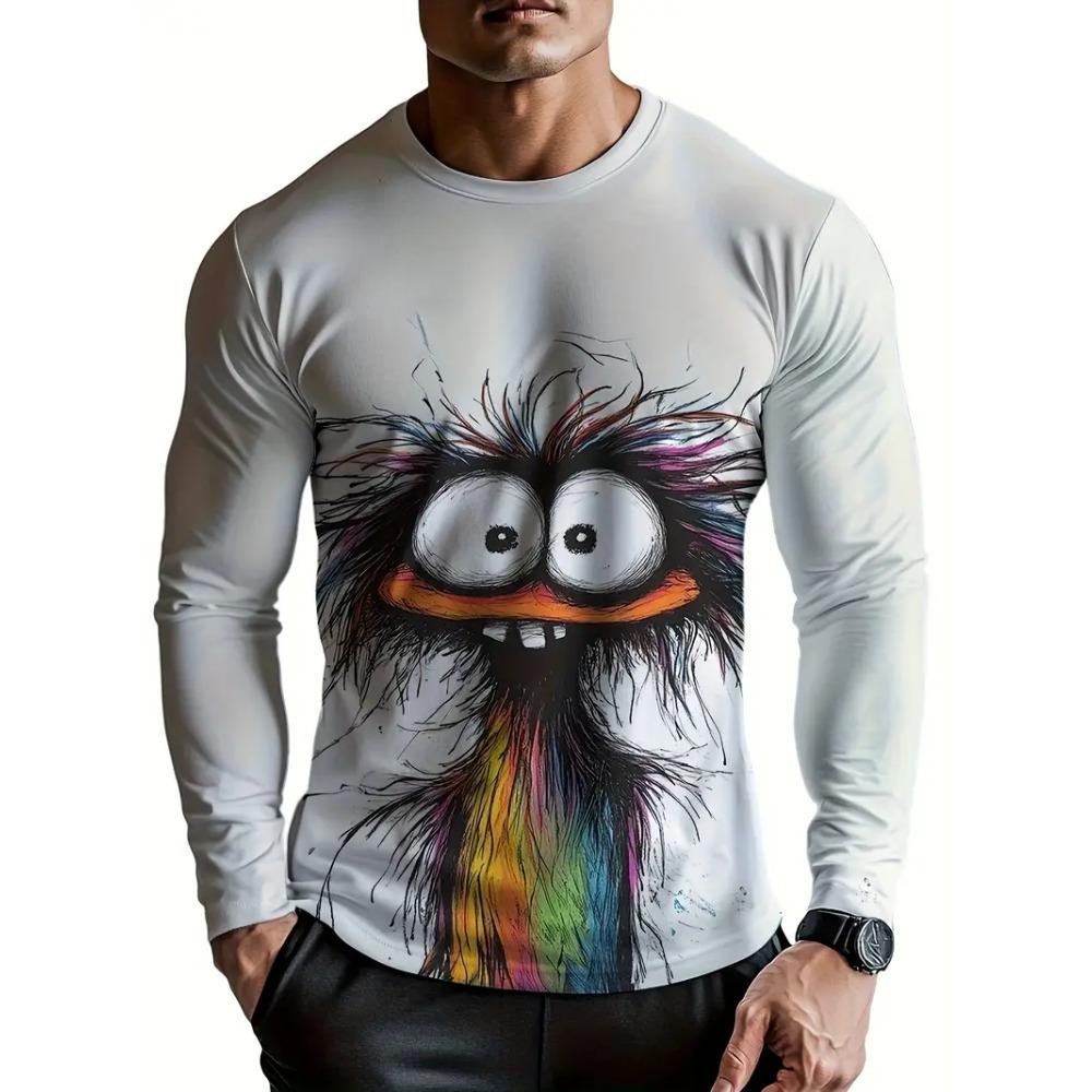 

Animal Horse Pattern 3D Print Men s Long Sleeve T-Shirt Creative Personality Street Fashion Casual Quality Comfortable Kids Tees 5XL