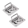 2 Pcs Recessed Hatch Pull Handle 316 Stainless Steel Flush Mount Ring Pull Handle for Boats Yachts