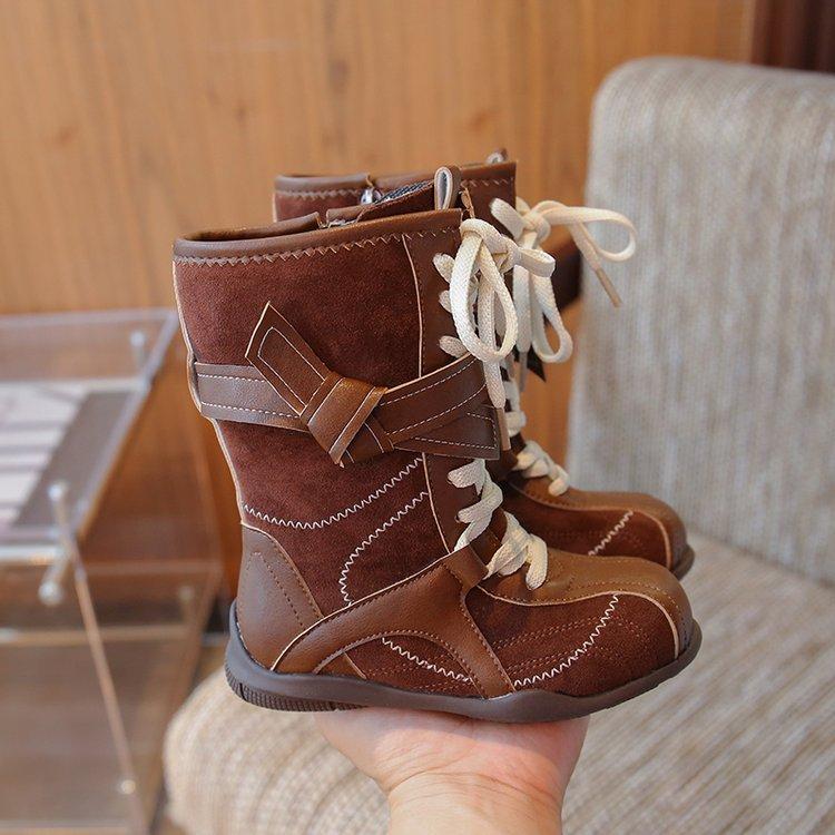 

Детские 2025 осень и зима новые ретро полусапоги мальчики и девочки универсальные на мягкой подошве западные ковбойские сапоги немецкие тренировочные сапоги осень 36 yards inner length 22cm коричневый