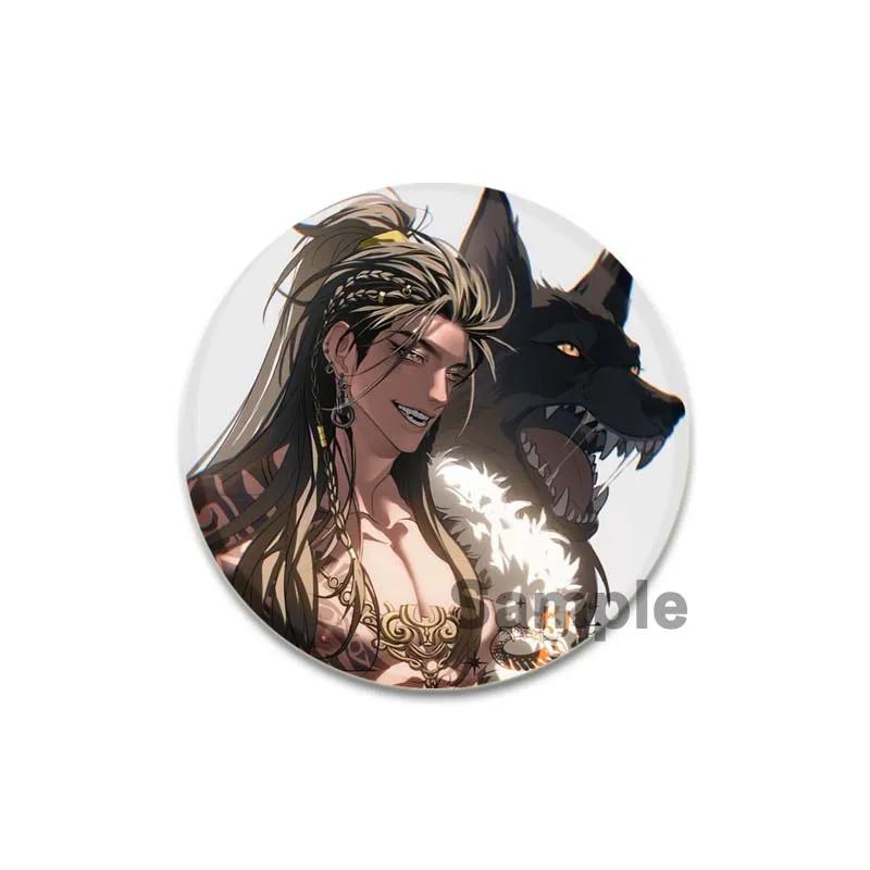 32/44/58mm Handmade Tinplate Plastic Badge Ashes of The Kingdom Brooches for Collar Clothes Backpack Jewelry Fans Gifts Card Games