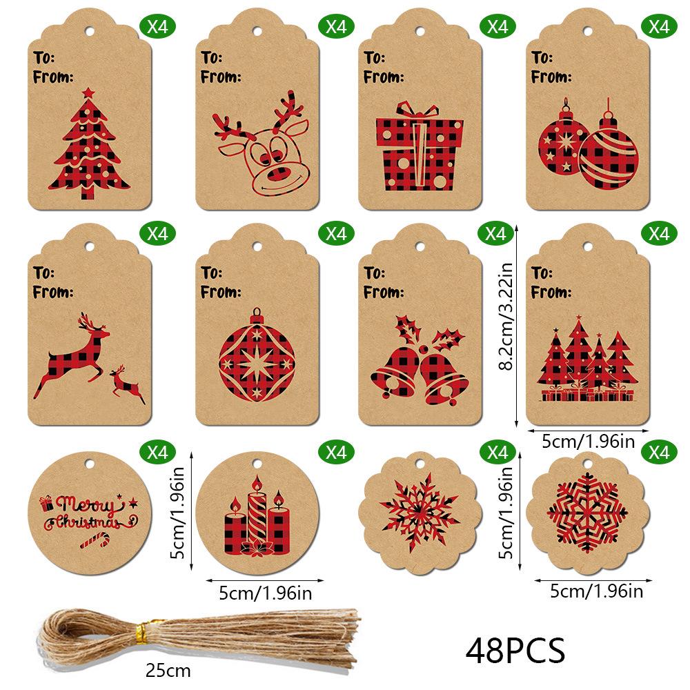 Etichette Regalo di Natale Transfrontaliere & Pendenti per Albero