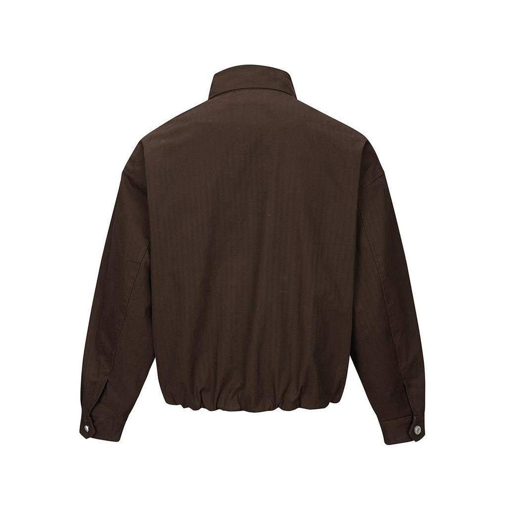 CROWD CITY Men's Cotton Workwear Jacket, Niche Design & Slanted Placket for Spring/Autumn, Y669