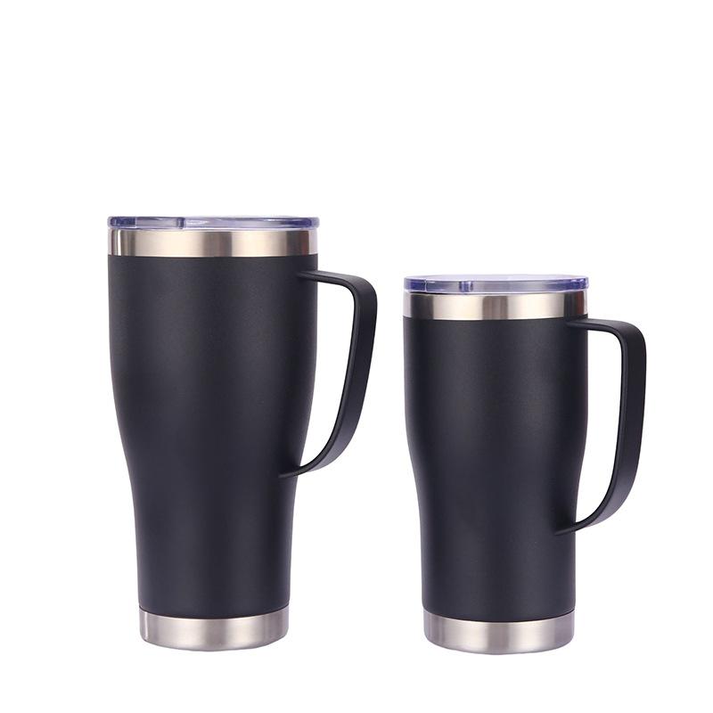 Pure Color Pattern Stainless Steel Thermos Cup Portable Car Thermos Bottle Thermal Insulation Ice Tyrant Cup