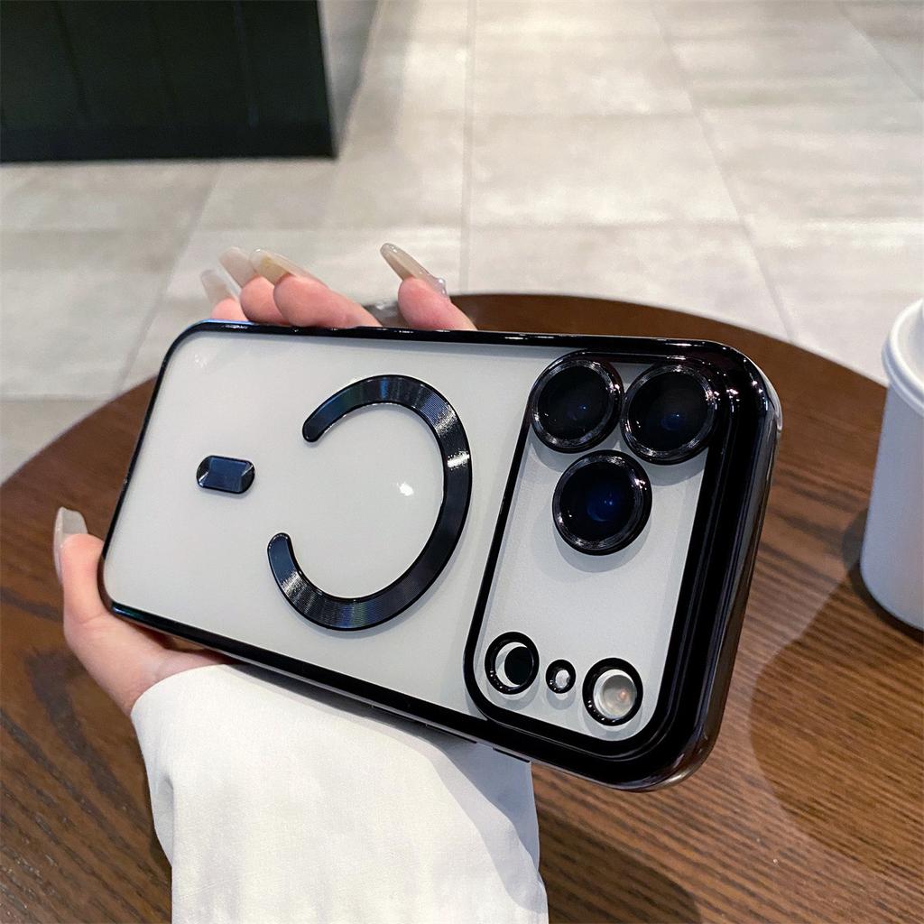 Comes with lens film, suitable for iPhone17promax mobile phone case, electroplating magnetic attraction, Apple 16 all-inclusive soft case