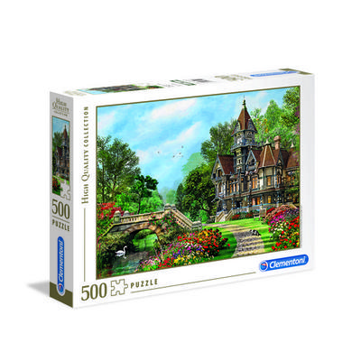 Korea Board Games Old Cabin Jigsaw Puzzle with a View of the Waterway C35048, Korean Popular Puzzles