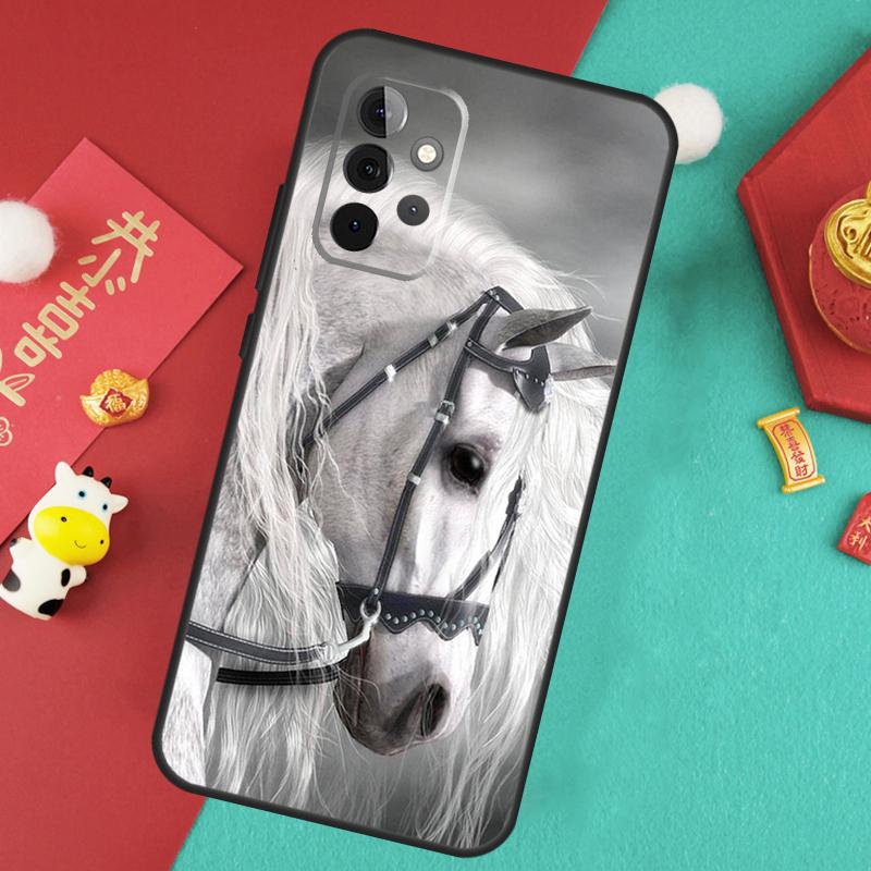 Horse Sketch Case For Samsung Galaxy A17 A55 A35 A15 A32 A52 A13 A33 A53 A14 A34 A54 A06 A16 A26 A36 A56