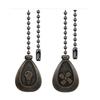 Bronzed Ceiling Fan Pull Chain Extension Classic Drop Shaped Pendant Pull Chains For Ceiling Fans And Lights, Decorative Fan Pulls Extenders