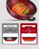Macar's Diamond Non-Stick Flat-Bottom Wok - Fume-Free, Oilless Iron Cookware for Stovetops