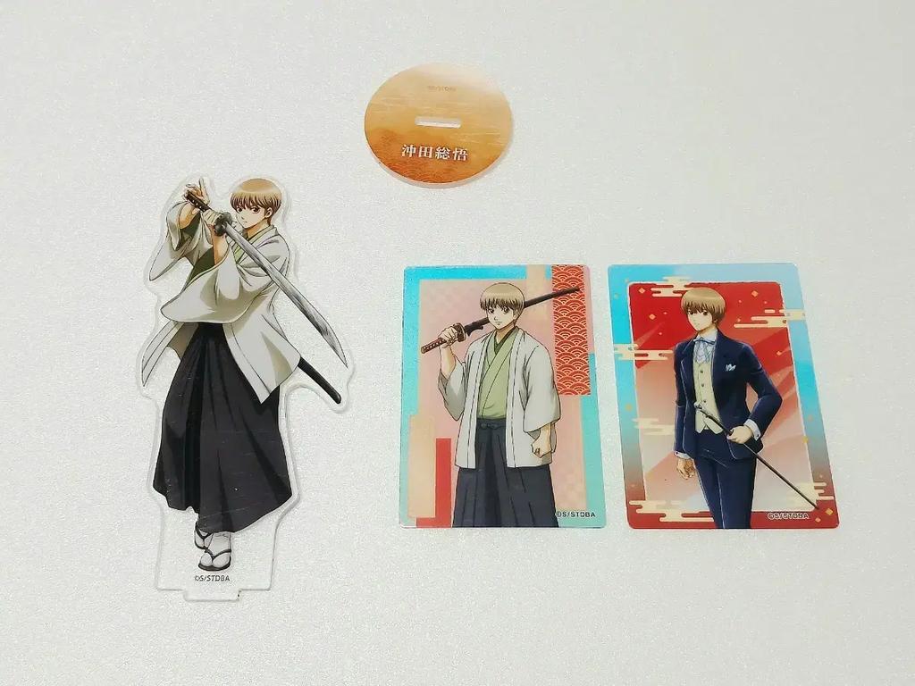 Gintama Okita Sogo acrylic stand & Aurora clear card Used