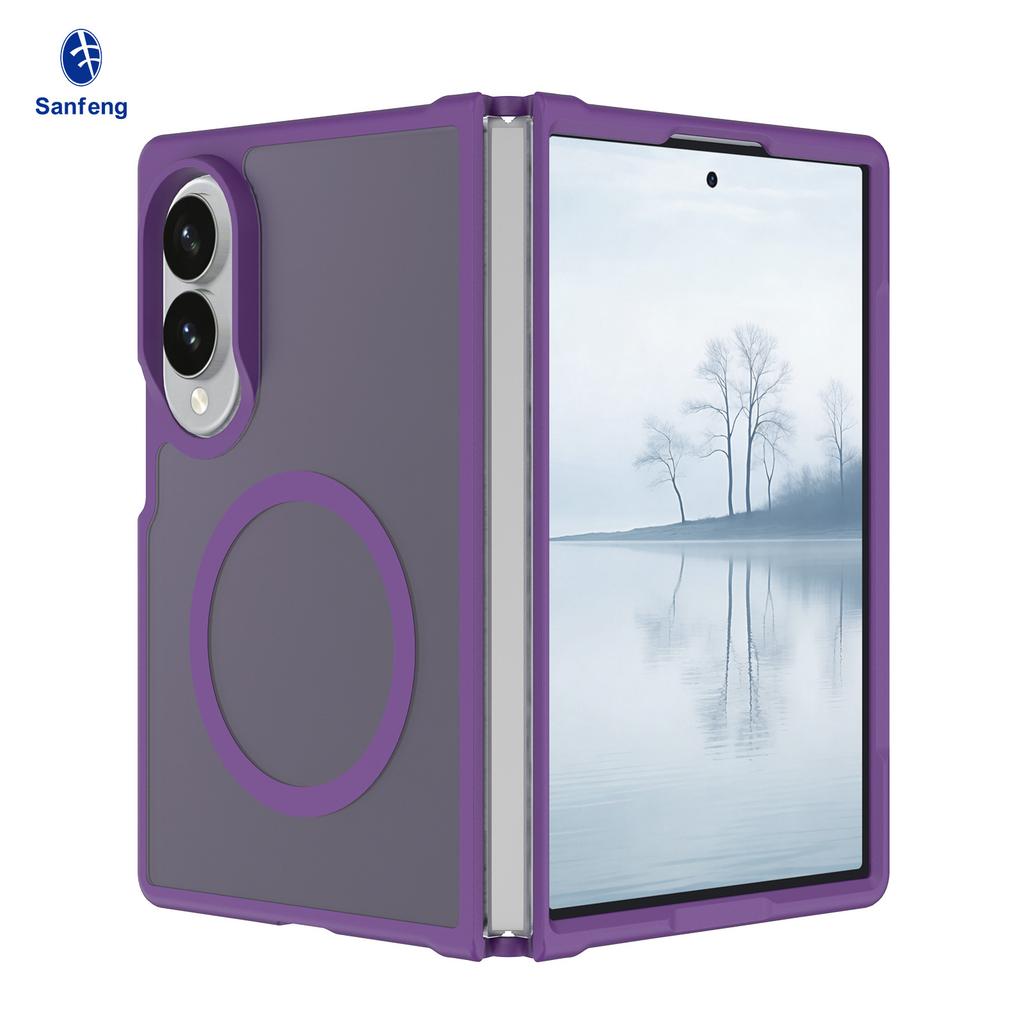 New Samsung ZFold8ultra Folding Anti-drop Mobile Phone Case Magnetic Skin Sense Fold7 Protective Case Wholesale