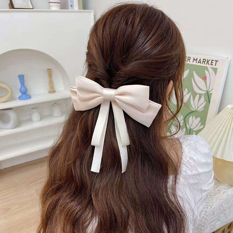 Spring Ribbons Bows Hair Clips Claw Hairpins For Women Girls Lady Headwear Barrettes Korean Ponytail Hair Accessories