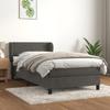 3127398 vidaXL Divan Bed and Mattress Dark Grey 80x200 Cm Velvet