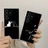 Funny Cute Cat Line Art Clear Case For Samsung Galaxy S26 S25 S24 S23 Ultra S20 S21 FE S22 Plus S26 Ultra S25FE Soft Phone Cover