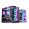 Curved Sea View Room ATX Case, 360° Water-cooled Tempered Glass, E-sports Internet Cafe Hosts, Gaming Desktop Case