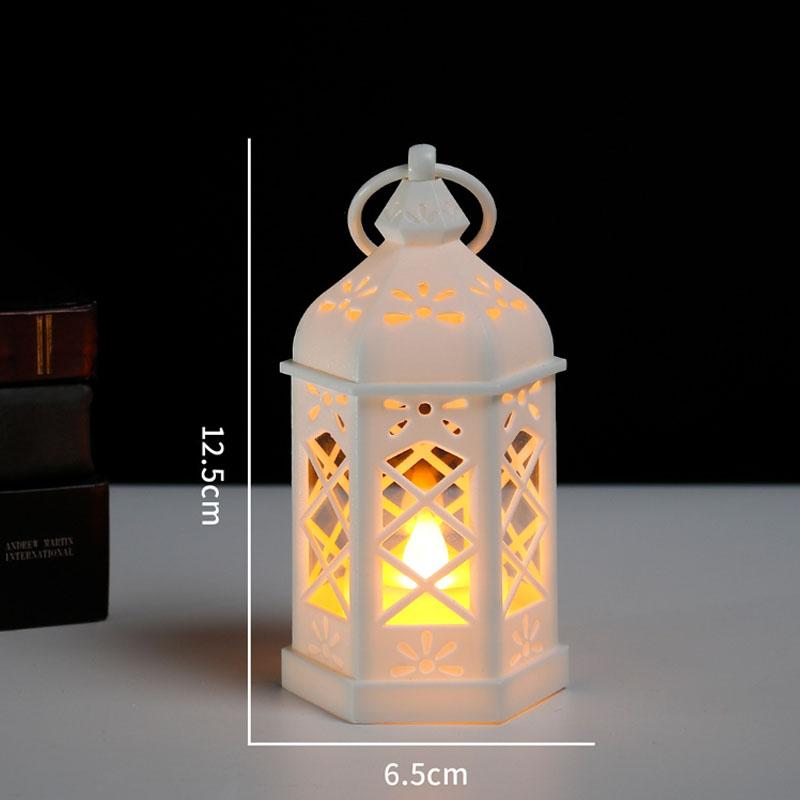 Non-Toxic Retro Desktop Lamp Atmosphere Decoration Dollhouse Toy Hexagonal Wind Lamp Candle Lamp Led Wind Lamps Portable Small Horse Lamps