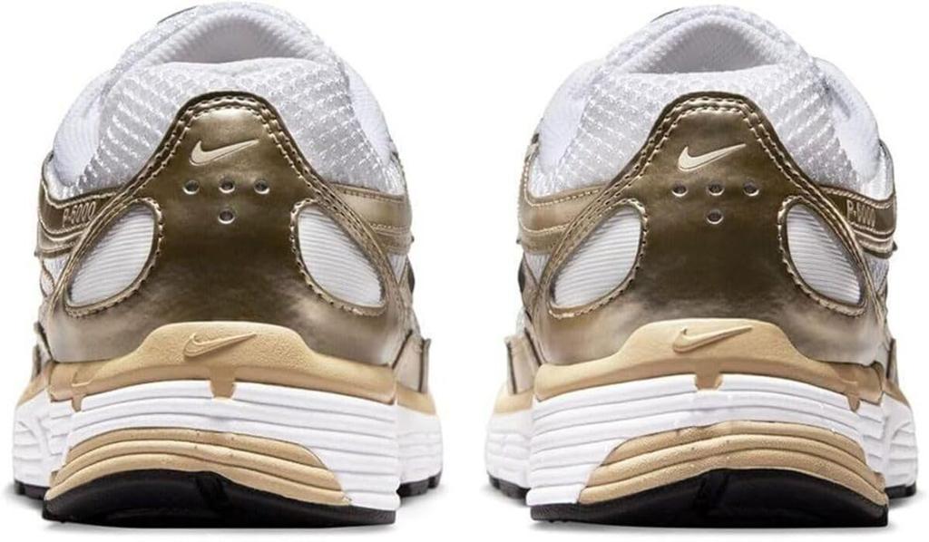 Nike Lifestyle Shoes W P-6000 GLD Tech Mesh Low-Top Unisex White/Gold/Black 27.5 Cm