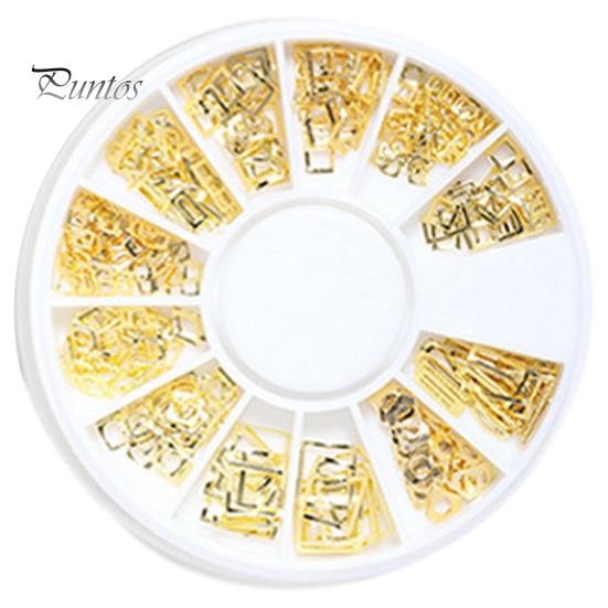 1 Box Nail Art Accessories 3D Metal Rivets Moon Star Shape DIY Manicure Reusable Nail Charm Jewelry Nail Art Manicure Accessories