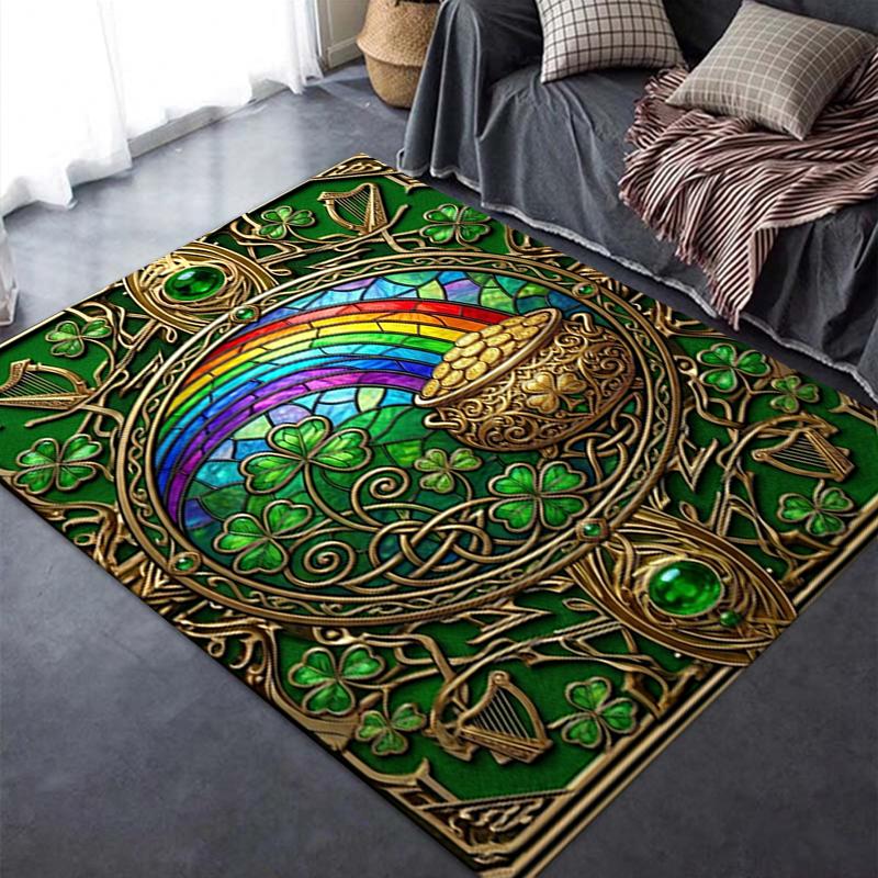 2025 New Coins&Rainbows Carpet Rug for Living Room Bedroom Home Sofa Decoration,Kids play Non-slip Floor Mat115