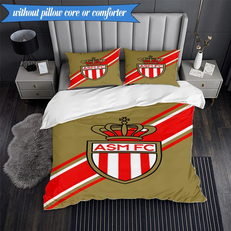 3PCS Monaco Monaco Printed Soft Bedding Set,Including 1pc Duvet Cover And 2pcs Pillowcases Perfect for Bedroom, Dormitory, Fan Gift