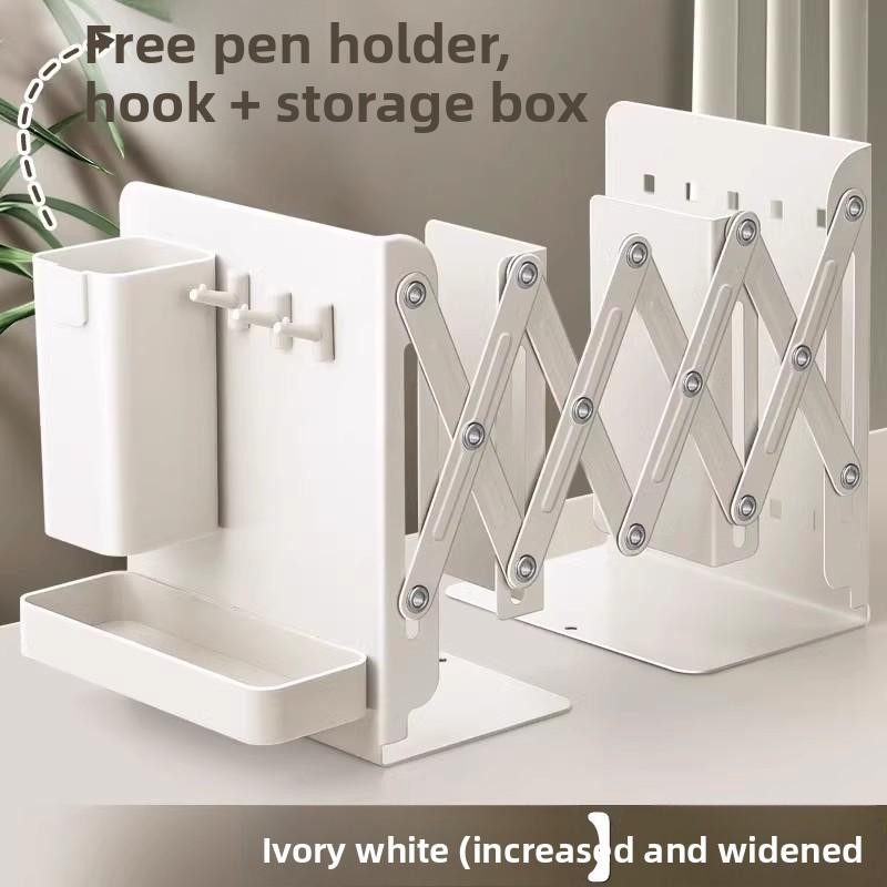

Book Storage Shelf, Telescopic and Foldable Desk Bookshelf for Students in Classrooms, with Thickened Partitions белый