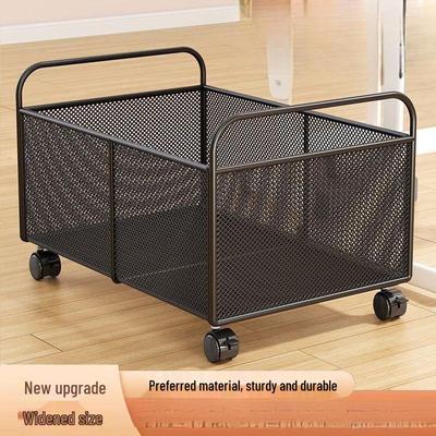 Under-Desk Mobile Bookshelf with Wheels for Students
