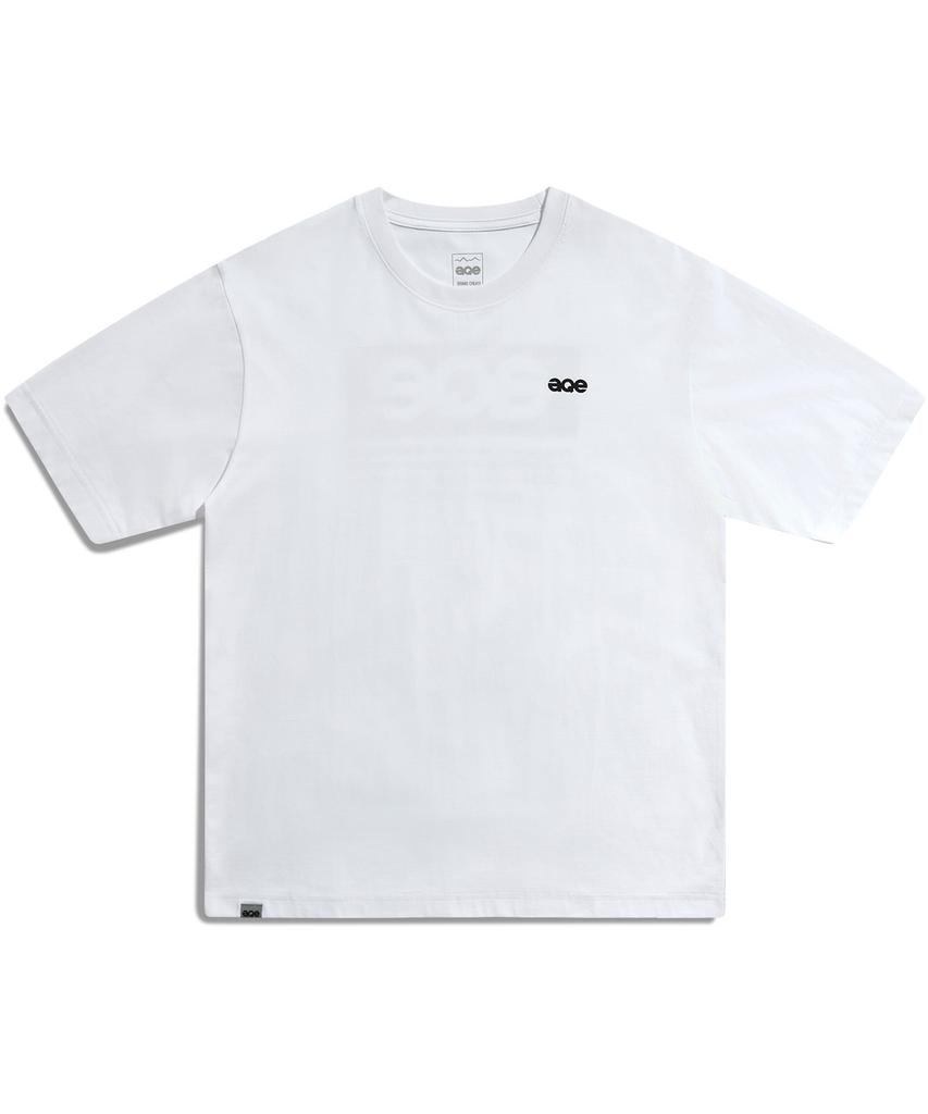 Peullukeu Aqe Sorona Graphic Short Sleeve T-Shirt White Fst345