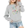 Kids' Fashion Loose-Fit Casual Long-Sleeve Christmas Print Oversized Crewneck Sweatshirt