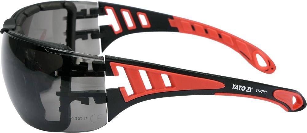 GAFAS DE SEGURIDAD GRISES CON CORDÓN YT-73701 YATO