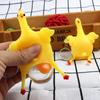 Funny Chicken Egg Laying Hens Crowded Stress Ball Keychain Creative DIY Funny Spoof Tricky Gadgets Toys  Playsetss Chicken Keyring Key Chains