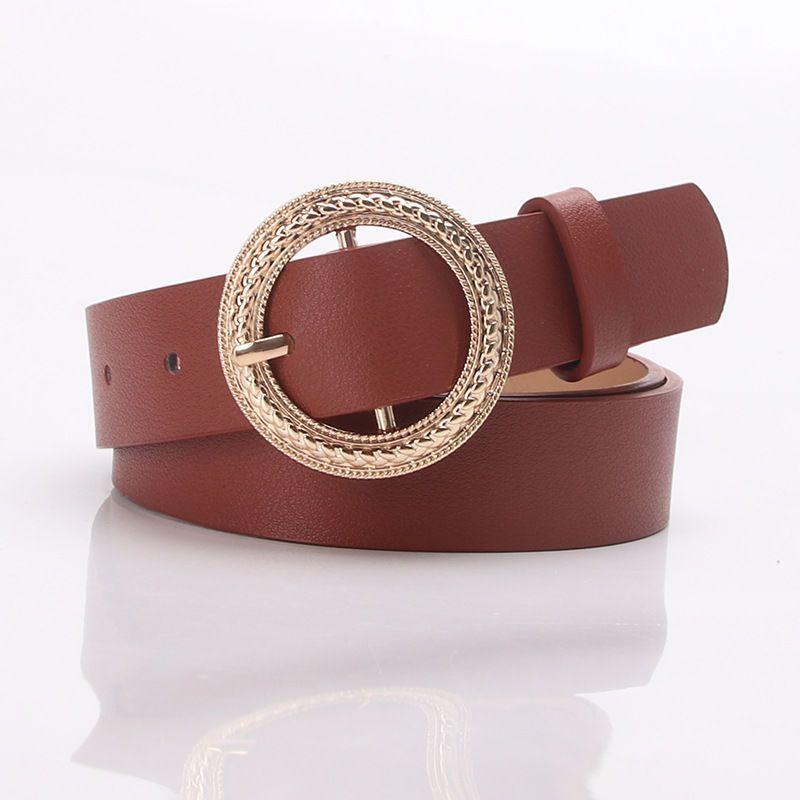 

Casual Womens Chic Denim Pants Belt Trendy Korean Style Pu Waist Belt For Occasion Every верблюд