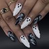 Press-on Nägel Medium Mandel Falsche Nägel mit Designs Wiederverwendbare Falsche Nägel Press-ons Glänzend Full Cover Acryl Klebenägel Aufkleber Nägel für Frauen