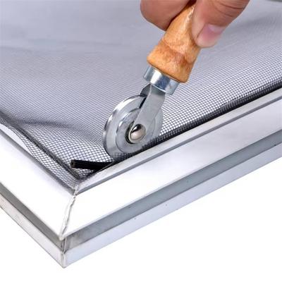 Rollwerkzeug mit Holzgriff und Stahlrädern für die Installation von Doppelfenstern, Hand-Spline-Roller, langlebige Fliegengittertür für den Haushalt