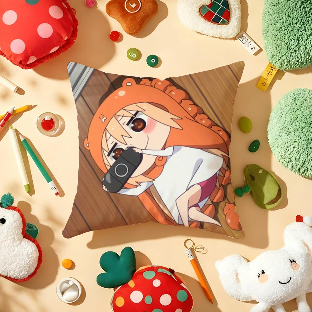 Doma UUmaru Anime Cushion Cover Plush Fabric Soft DoubleSided Printed Sofa Warm Winter Home Gift Pillow Cover