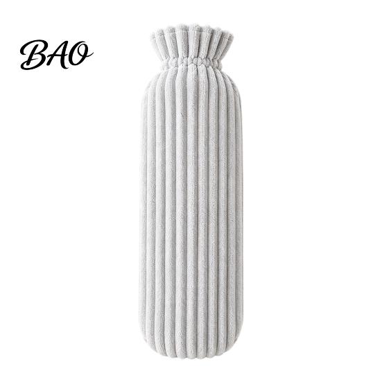 Reusable Hot Water Bottle 500/1000ML Long with Plush Cover, Leak-Proof Winter Bed Warmer Bag, Menstrual Cramp Pain Relief Bag Drurable