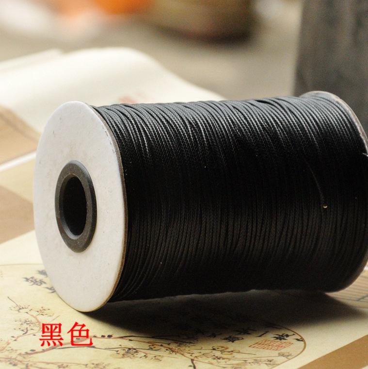 

Материал для ожерелья и браслета, ювелирные аксессуары, разноцветная вощеная веревка, 200 ярдов в рулоне вощеной нити, плетеная проволочная веревка своими руками 1.0mm200 yards чёрный