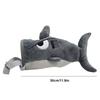 Gray Color Flannel Shark Chalk Bag Stuffed Animal Design Shark Shape Rock Climbing Bag Flannel Material Stuffed Animal Bag