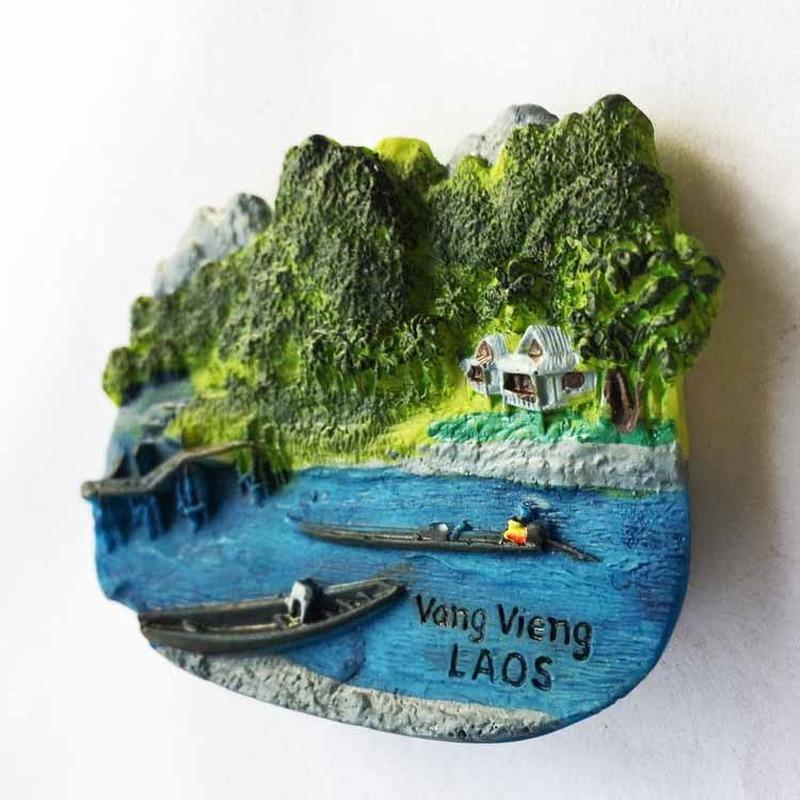 Laos Travelling Fridge Magnets Luang Prabang Vang Vieng Tourism Souvenirs Fridge Stickers Wedding Gifts Magnetic Stickers