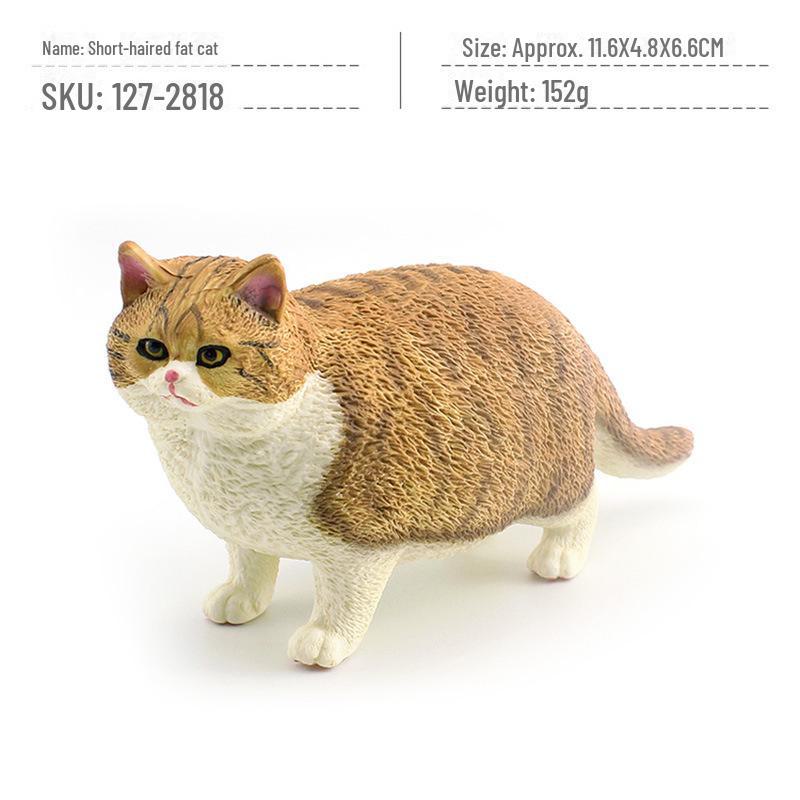 Seashell Cat Figurine: Realistic Kitten Toy Model