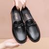 New Shoes, Leather Shoes, Spring and Autumn Soft-soled Non-slip, Middle-aged Women's Single Shoes, Flat-soled Work Shoes, Elderly Shoes