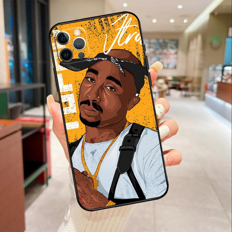 Rapper T-Tupac Shakur Phone Case For iPhone 17 16 15 14 13 12 11 Pro Max mini 16 Plus 16e 17 Air Protective Cover