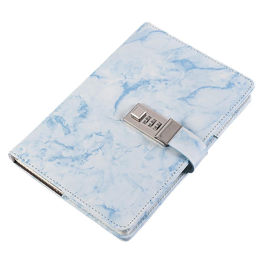 

96-страничный блокнот формата А5 с текстурой мрамора, личный блокнот, тетрадь для паролей, повышающий продуктивность синий