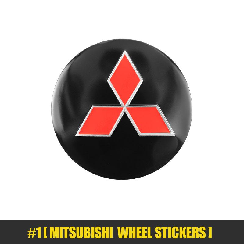 

Mitsubishi Car Wheel Hub Sticker Modified Wheel Hub Center Cover Sticker For Mitsubishi EK Pajero Xpander Eclipse Cross ASX L200