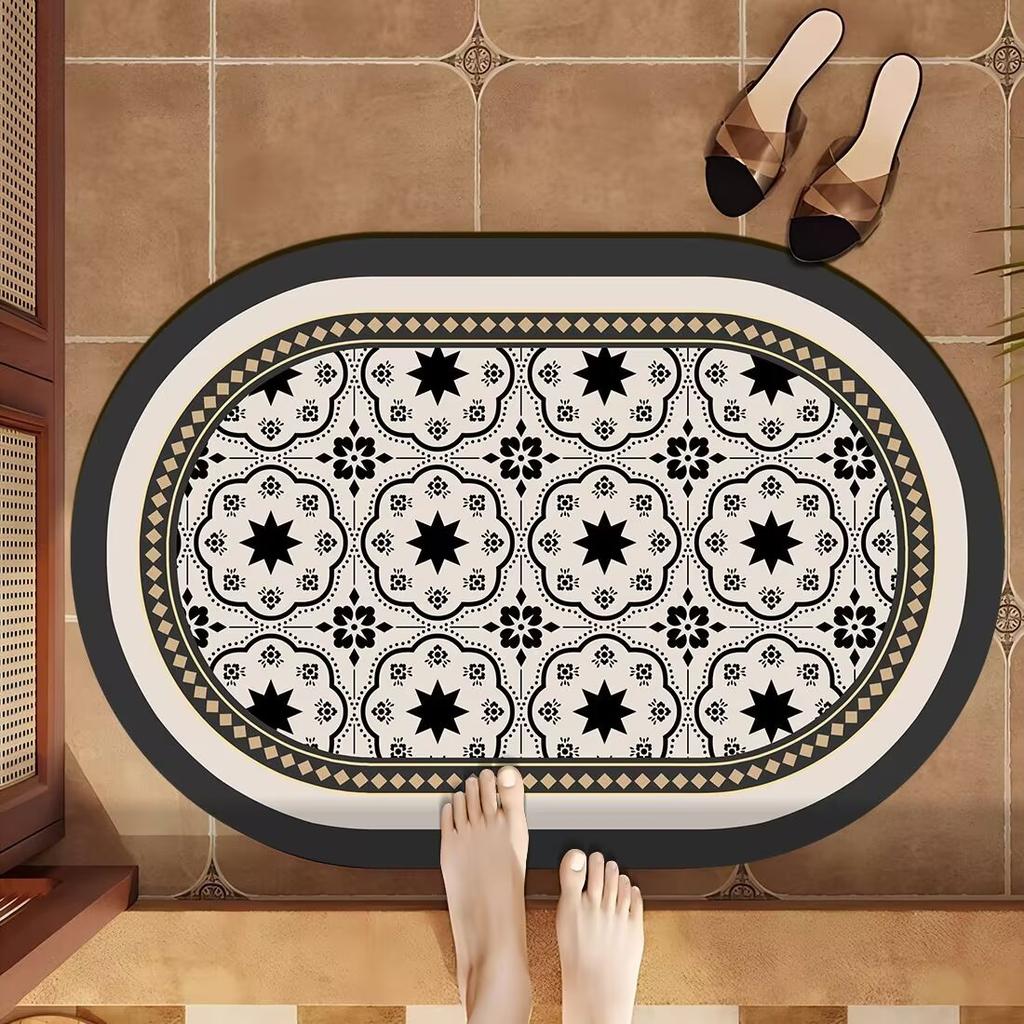 Bathroom Carpet Absorbent Floor Mat Anti Slip Floor Mat Entrance Dirt Resistant Mat