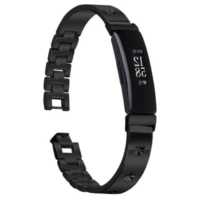 For Fitbit Inspire/Inspire HR Replacement Strap Metal Watch Band Snowflake Pattern