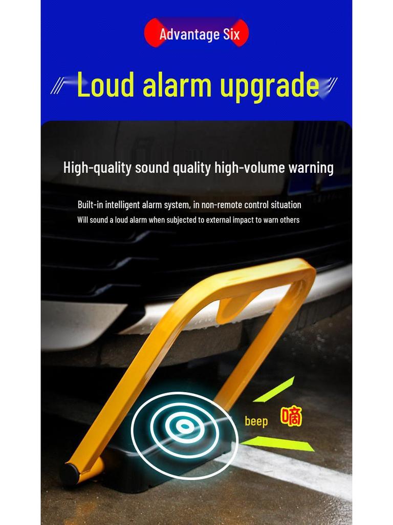 Yinhong 180° Anti-Collision Smart Parking Lock with Alarm & Remote Control